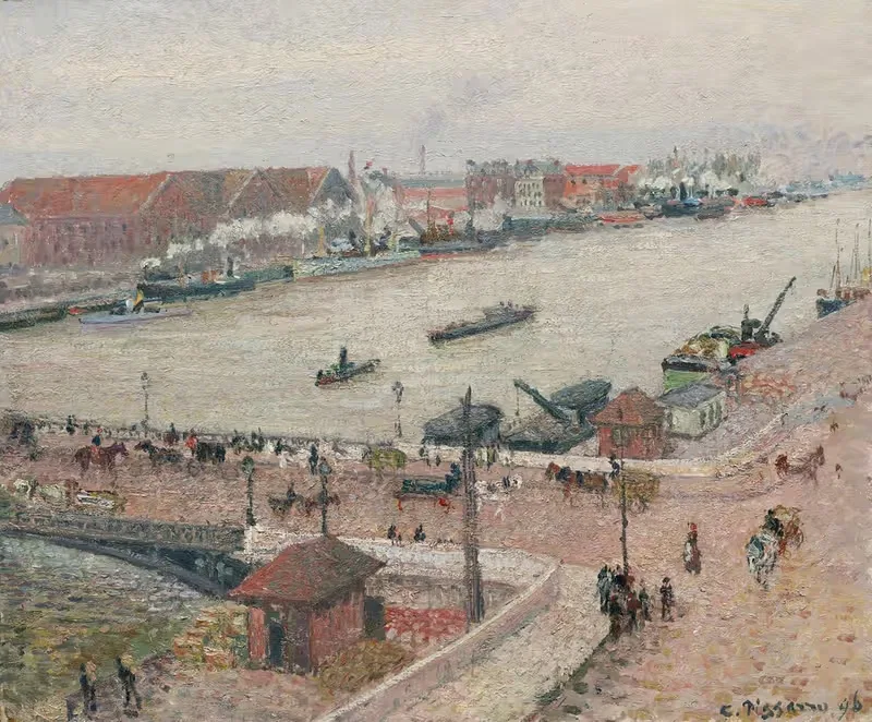 Crue De La Seine, Pont Boieldieu, Rouen — Camille Pissarro