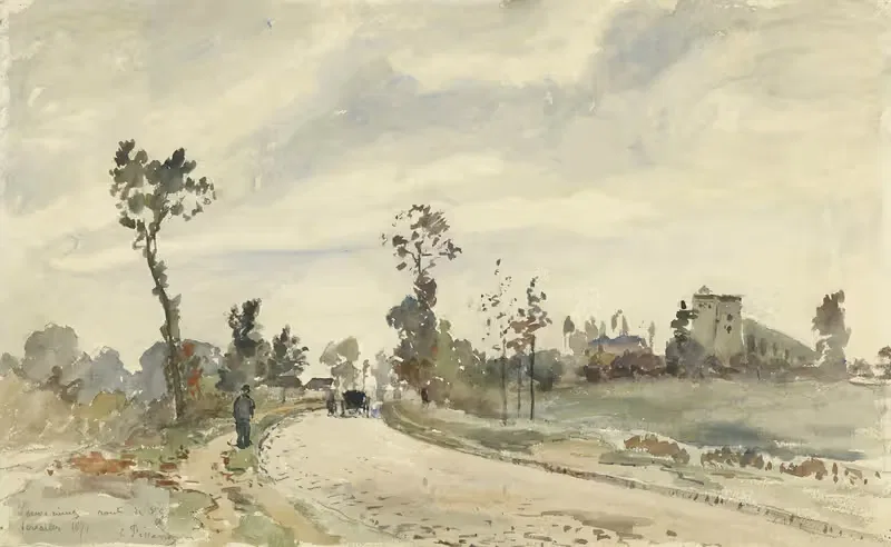 Louveciennes, Route de Saint-Germain — Camille Pissarro