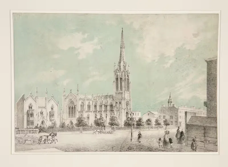 Grace Church by Charles Autenrieth, 1850 — digital art print download