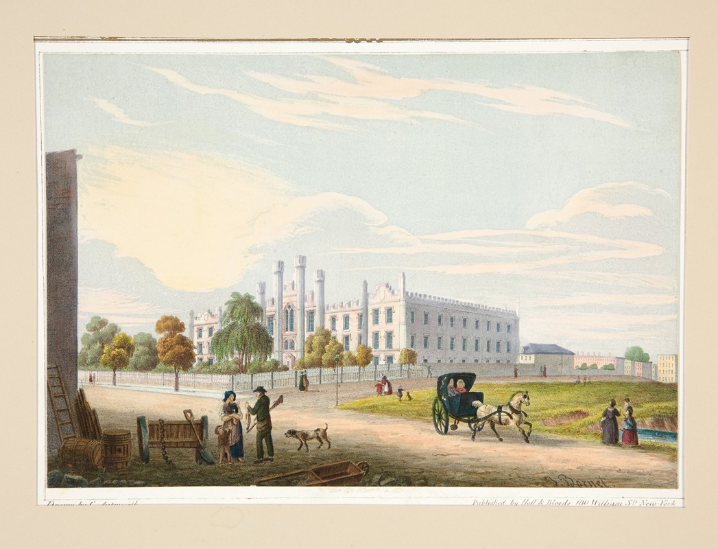 Institution for the Blind by Charles Autenrieth, 1850 — digital art print download