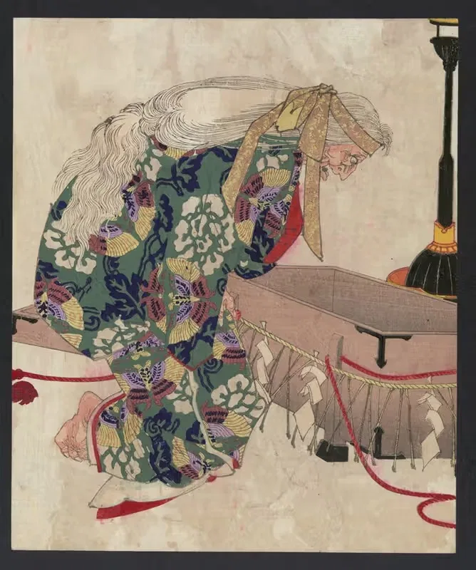 Watanabe no tsuna to ibaraki — Tsukioka Yoshitoshi