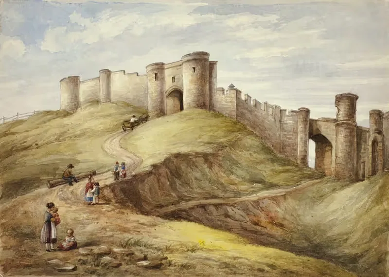 Замок Скарборо by Элизабета Мюррей, 1854 — digital art print download