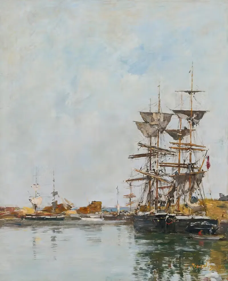 Довиль, Бассейн by Южен Буден, 1896 — digital art print download
