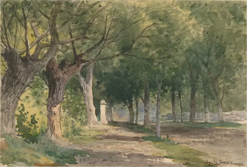Аллея деревьев by Джордж Генри Смилли, 1878 — digital art print download