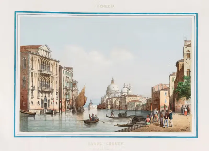 Venezia by Giovanni-Battista Cecchini, 1850 — digital art print download