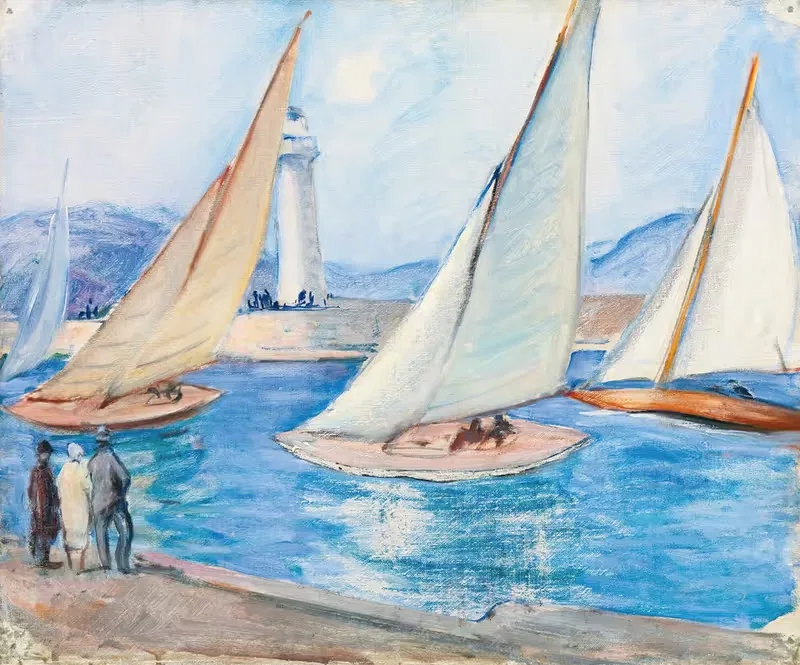Départ De Régates Dans Le Midi, St. Tropez — Henri Lebasque