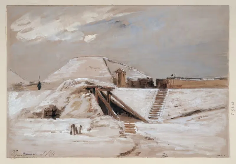 Форт под снегом. by Исидор Пильс, 1871 — digital art print download