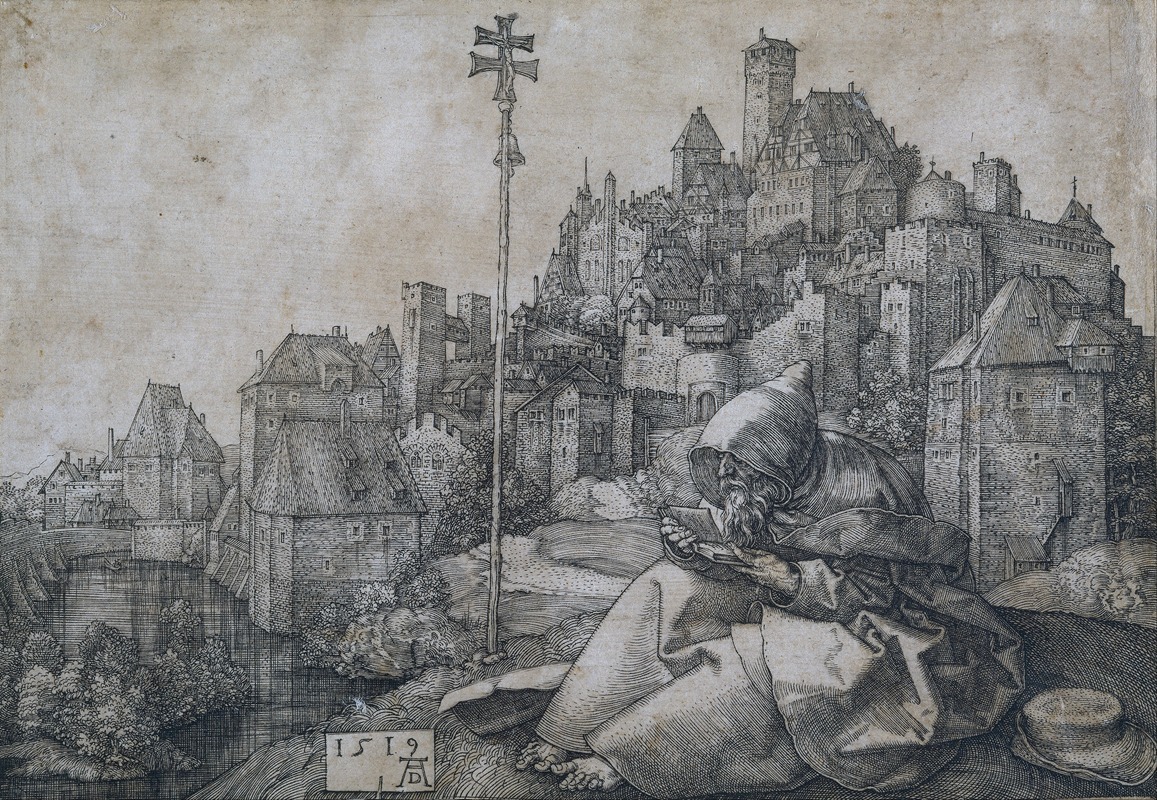 Saint Anthony by Альбрехт Дюрер, 1519 — digital art print download