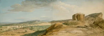 Вид на руины храма Цереры в долине Агридженто by Жан Пьер Луи Лоран Уэль, 1776–1779 — digital art print download