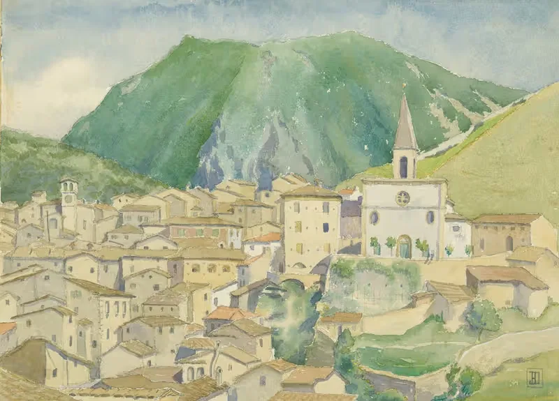 A Town in the Abruzzi by John Ireland Howe Downes — digital art print download