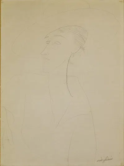 Untitled (Portrait of Madame Zborowska) by Амедео Модильяни — digital art print download