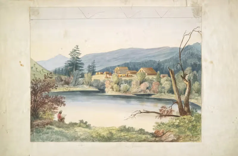 Coeur d’Alene Mission, St. Ignatius River — John Mix Stanley