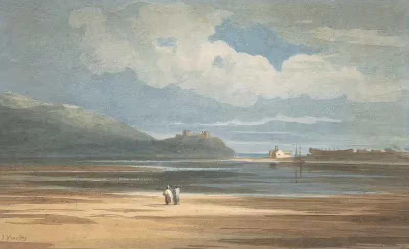 Harlech Castle across the Traeth Mawr — John Varley
