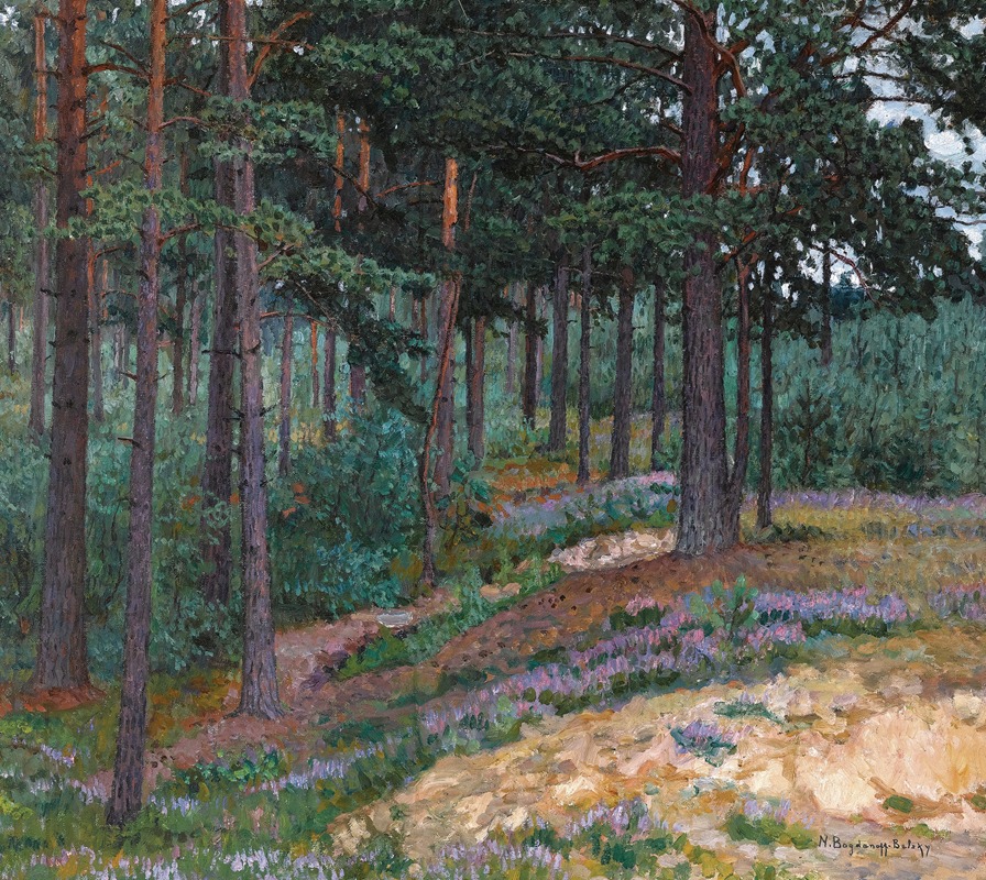 Forest Glade by Nikolai Bogdanov-Belsky — digital art print download