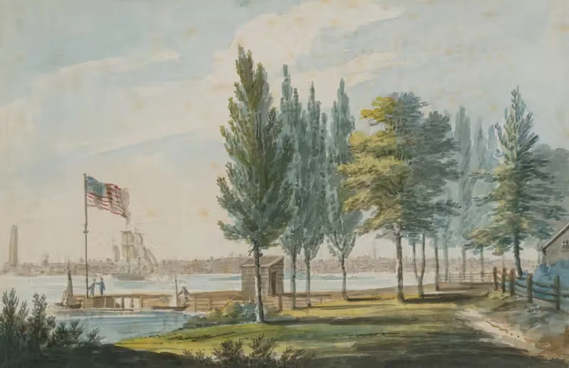 Philadelphia from across the Delaware River — Pavel Petrovich Svinin