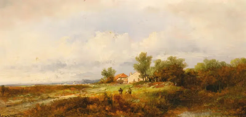 Просторный пейзаж с возвращающимися домой by Ремигий Адрианус ван Хаанен, 1873 — digital art print download