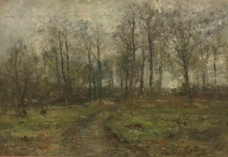 Дорога в лесу by Рудольф Хекнер, 1910 — digital art print download