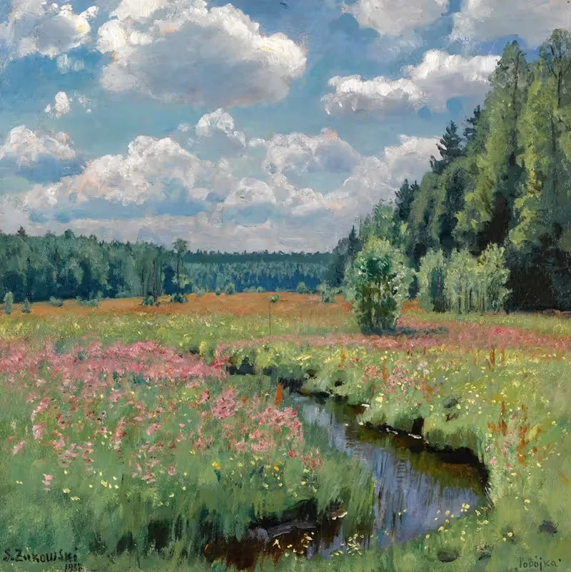 Summer Meadow, Pobojka by Stanislav Yulianovich Zhukovsky — digital art print download