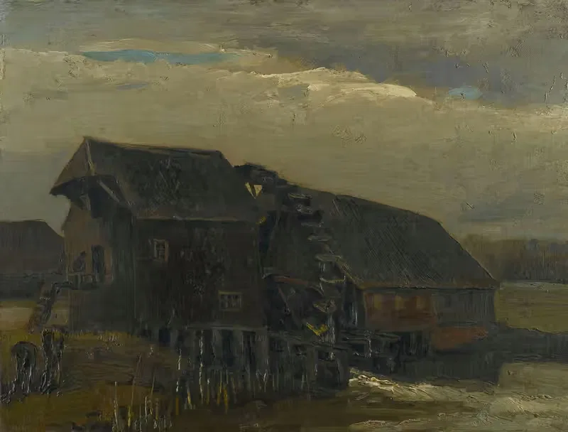 Водяная мельница в Опветтене by Винсент ван Гог, 1884 — digital art print download