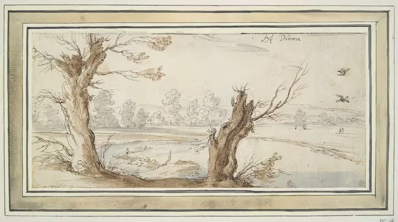 Willows on the River Rur by Wenceslaus Hollar — digital art print download