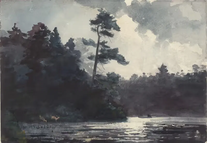 Adirondack Lake by Winslow Homer, 1889 — digital art print download
