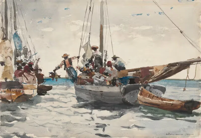 Рыночная сцена, Нассау by Уинслоу Хомер, 1885 — digital art print download