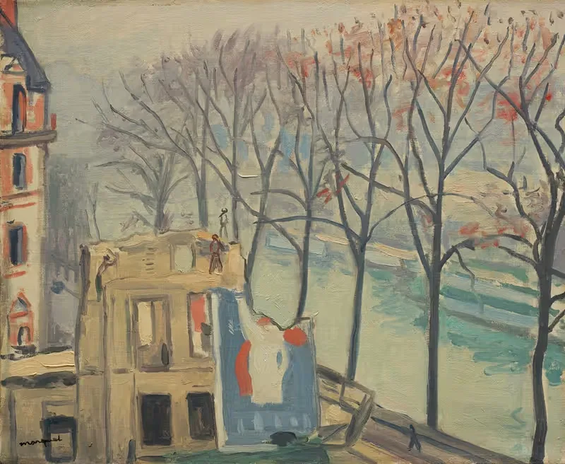 Maisons en démolition quai de Conti, Paris — Albert Marquet