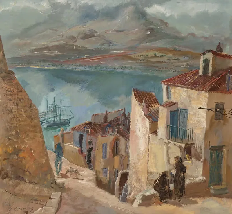 Le port de Calvi by Alexandre Jacovleff, 1930 — digital art print download