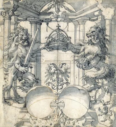 Cartoon for a Stained-Glass Window by Кристоф Мурер, 1598 — digital art print download