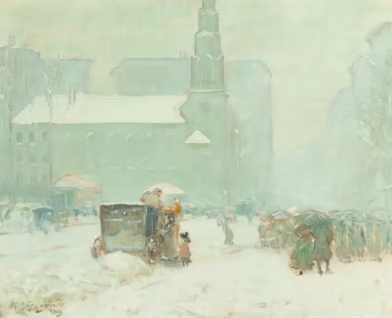 Парк-стрит, Бостон by Артур Клифтона Гудвин, 1909 — digital art print download