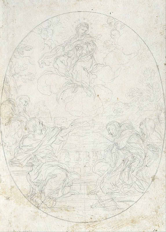Mary the Immaculate Appears to Four Saints — Ciro Ferri
