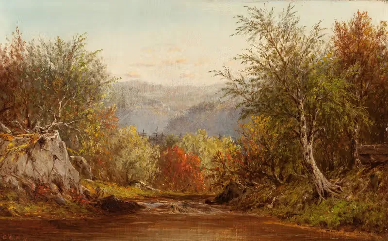 Осень в Кэтскиллах by Чарльз У. Кнапп, 1864 — digital art print download