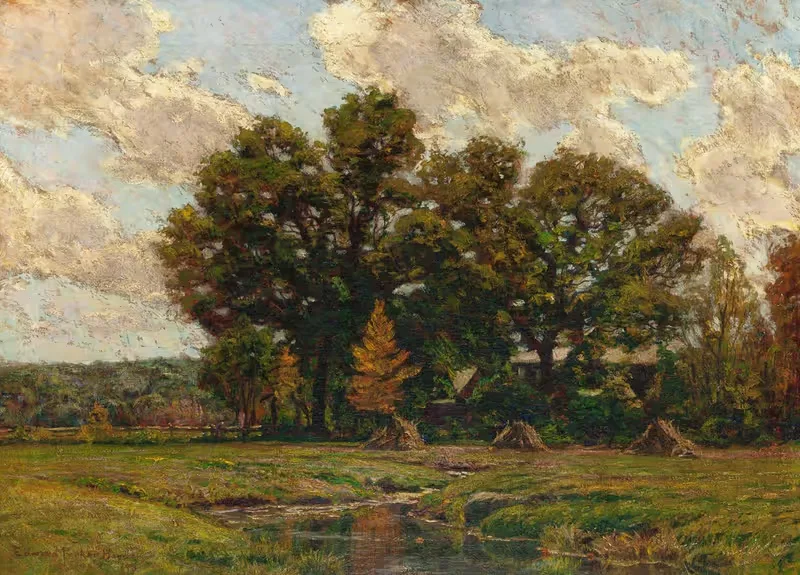 Осенний пейзаж by Эдвард Паркер Хейден, 1898 — digital art print download