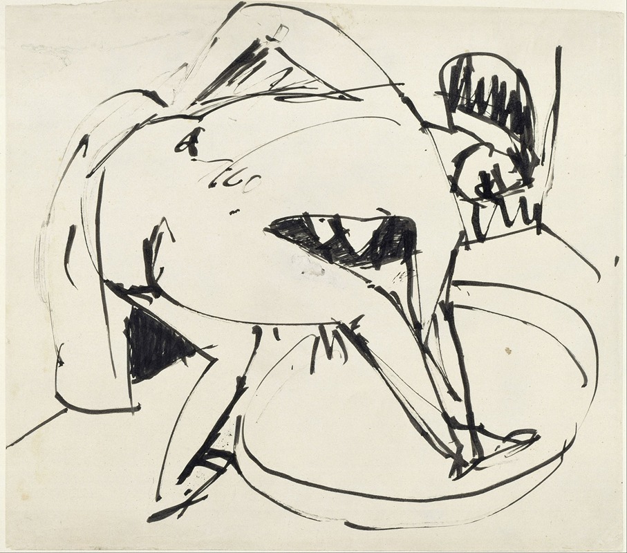 Girl in tub — Ernst Ludwig Kirchner