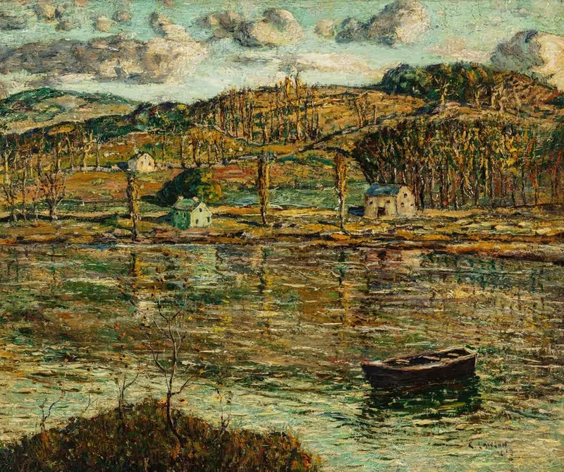 Солнечный свет на реке Гарлем by Эрнест Лоусон, 1919 — digital art print download