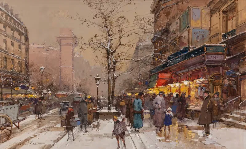Porte Saint-Denis by Eugène Galien-Laloue — digital art print download