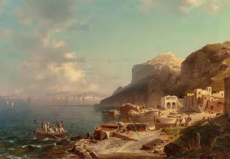 The port of Capri — Franz Richard Unterberger