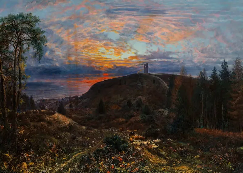 Овцы и скот перед Лейт-Хиллом, Эдинбург by Джордж Уильям Мот, 1870 — digital art print download