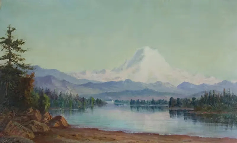 Mt. Tacoma from Lake Washington — Grafton Tyler Brown