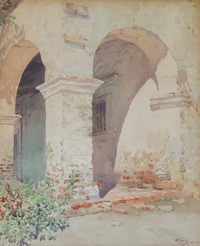 Миссия Сан-Хуан Капистрано by Гуннар Мауриц Видфорс, 1923 — digital art print download