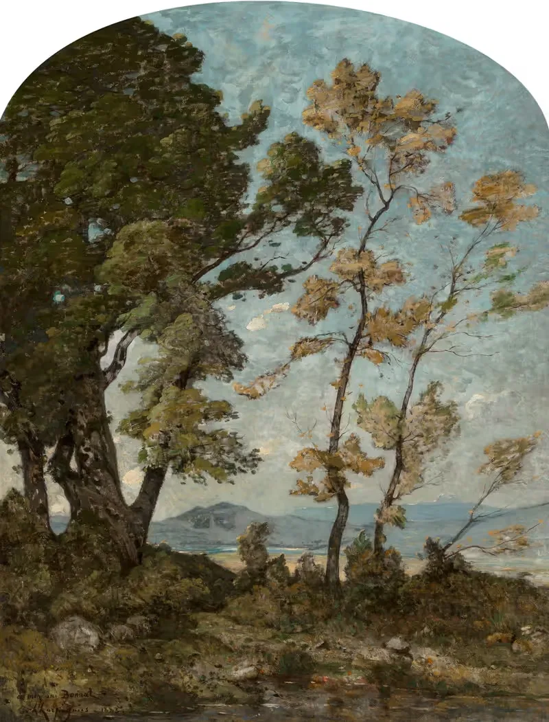 Paysage du midi by Henri-Joseph Harpignies, 1883 — digital art print download