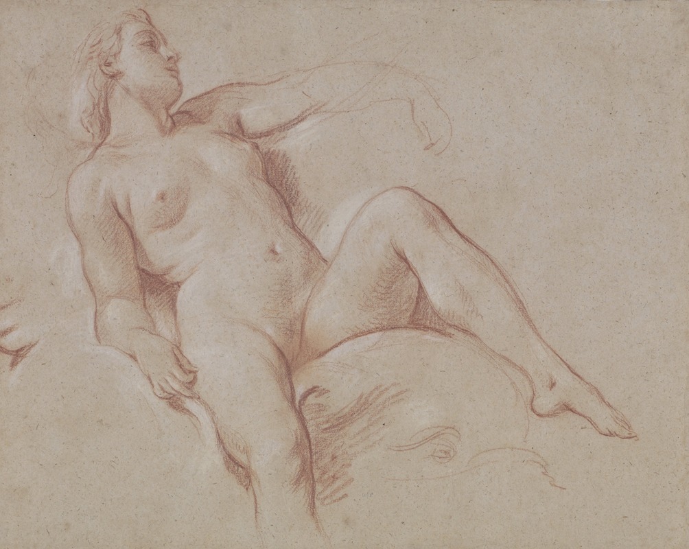 Female Nude on a Dolphin by Франсуа Буше — digital art print download