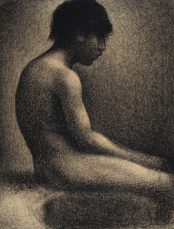 Seated Nude; Study for 'Une Baignade' by Жорж Сёра, 1883 — digital art print download