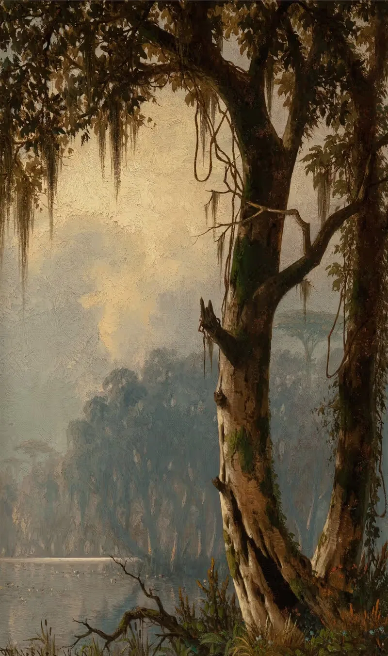 Ландшафт Луизианы by Джозеф Расслинг Микер, 1880 — digital art print download