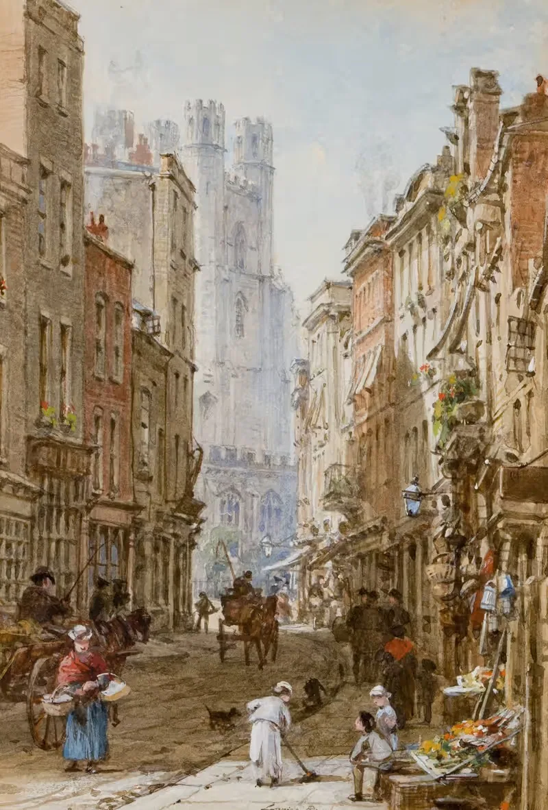 Market Street, Cambridge — Louise Rayner