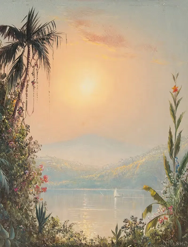 Плавание в тропиках by Нортон Буш, 1879 — digital art print download