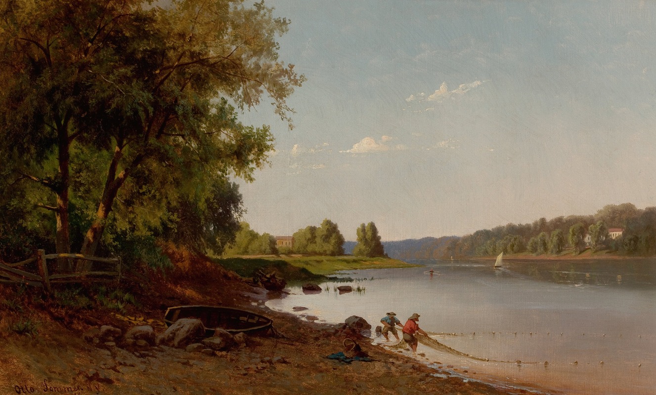 Первая рыба by Отто Зоммер, 1866 — digital art print download