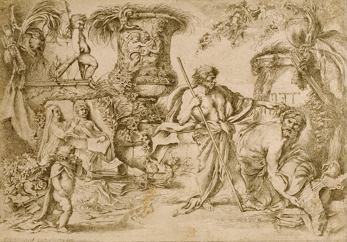 Temporalis Aeternitas by Джованни Бенедетто Кастильоне, 1655 — digital art print download