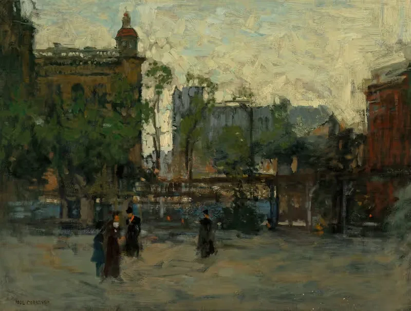 Early Evening, Empire Park, New York — Paul Cornoyer