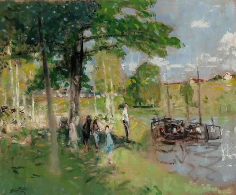 Peniches à Saint-Mammès by Pierre-Eugène Montézin — digital art print download